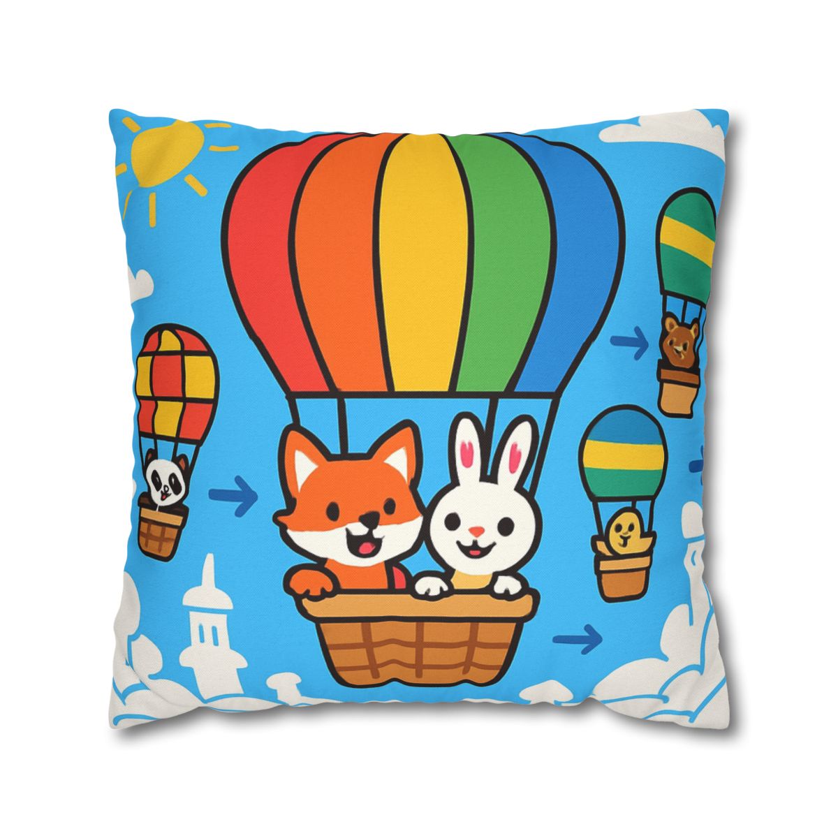 Cloud City Balloon Race custom pillow cases