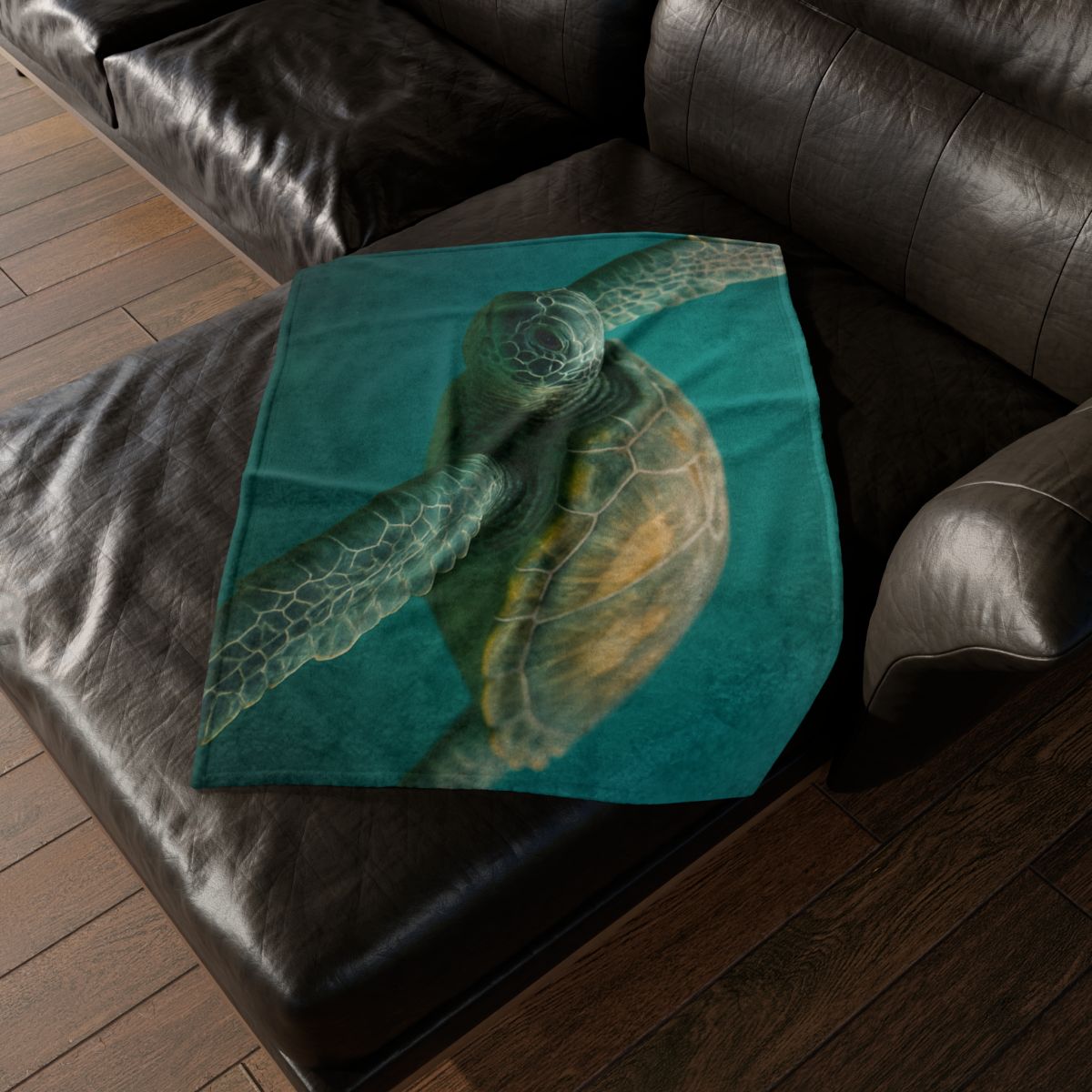 Comet Guard Green Sea Turtle custom blankets
