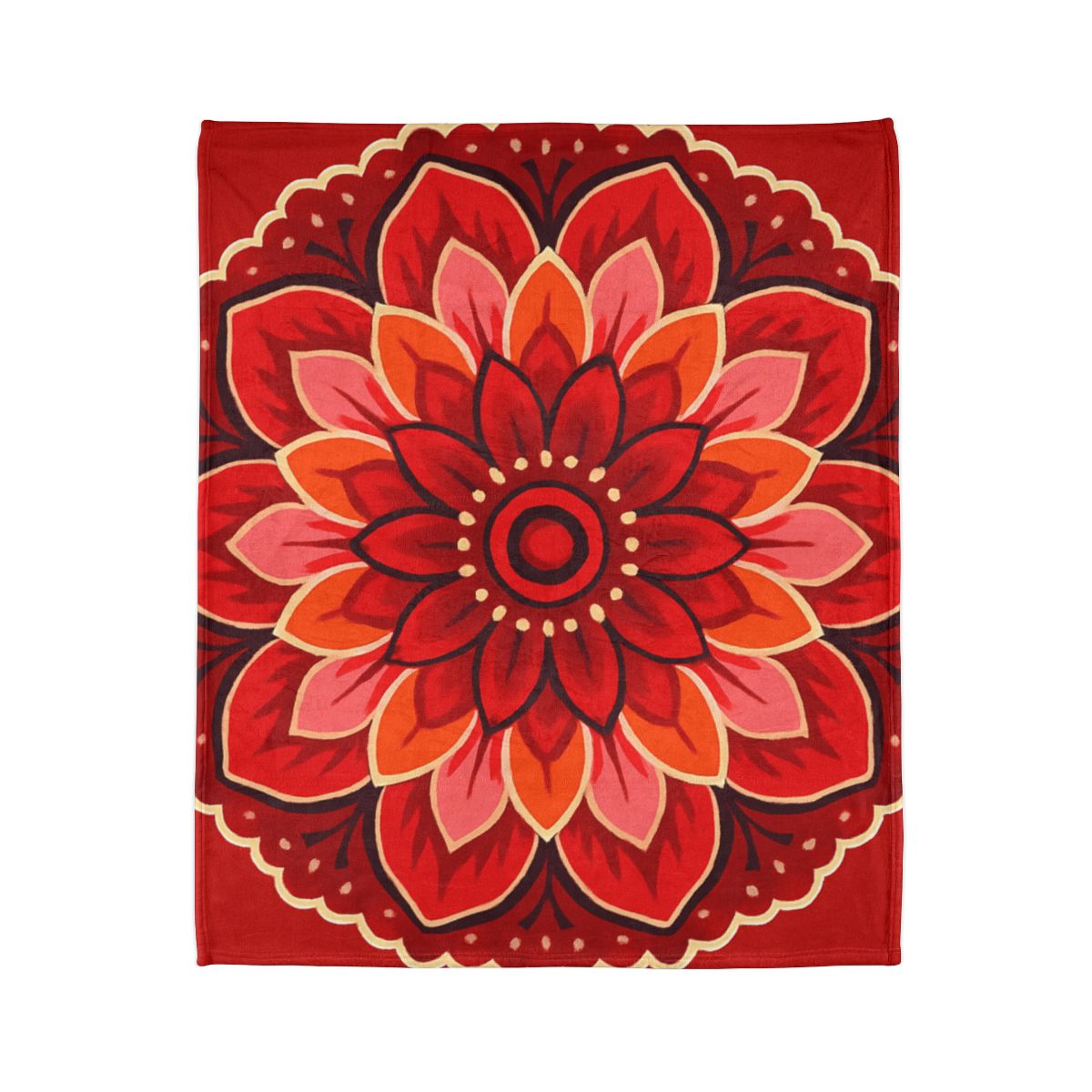 Bloom Burst Mandala unique gift blanketscustom blankets