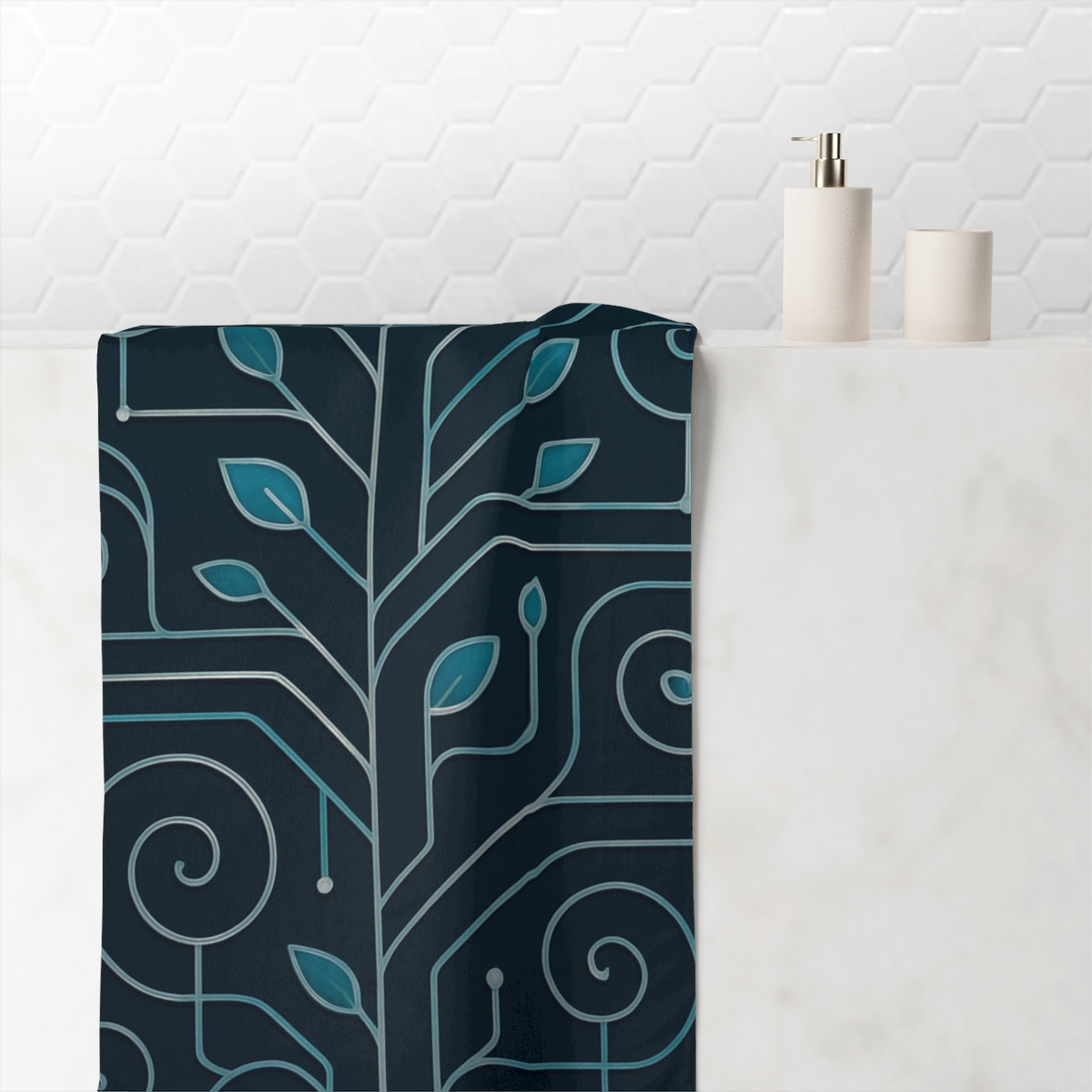 Vine Circuit Lattice comfortable face towels