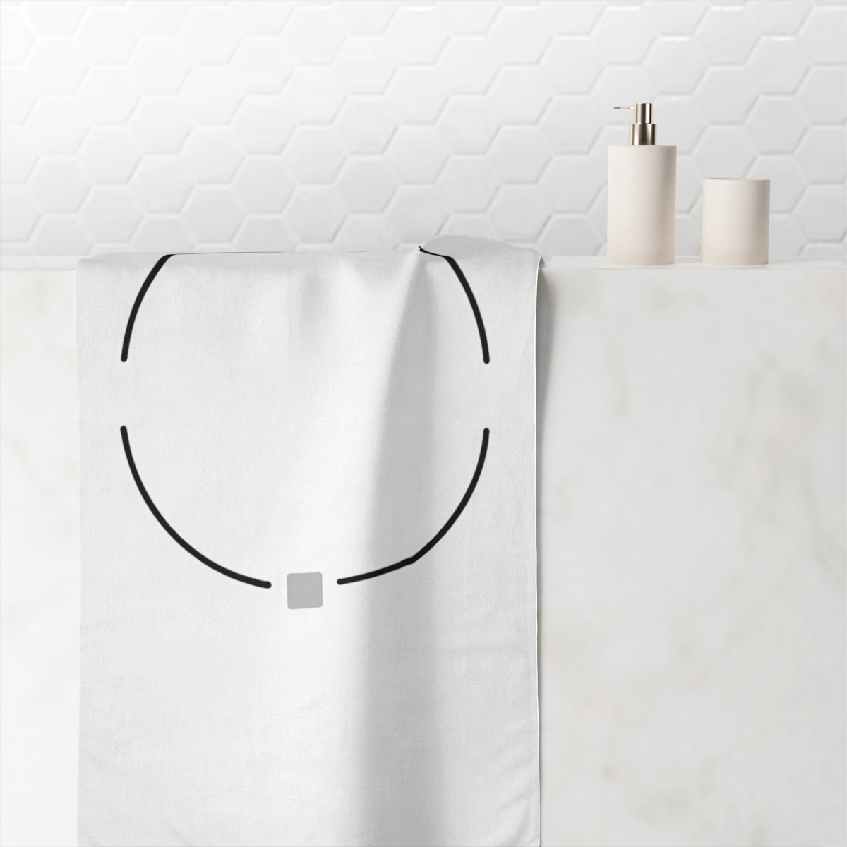 Orbital Brackets Quartet designer printed towels