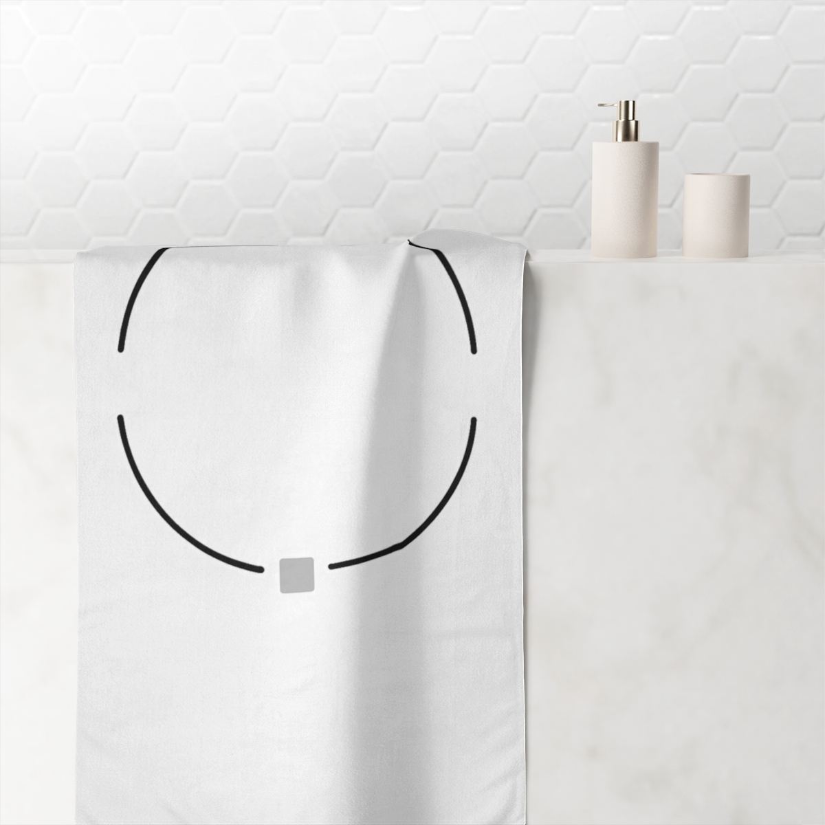 Orbital Brackets Quartet designer printed towels