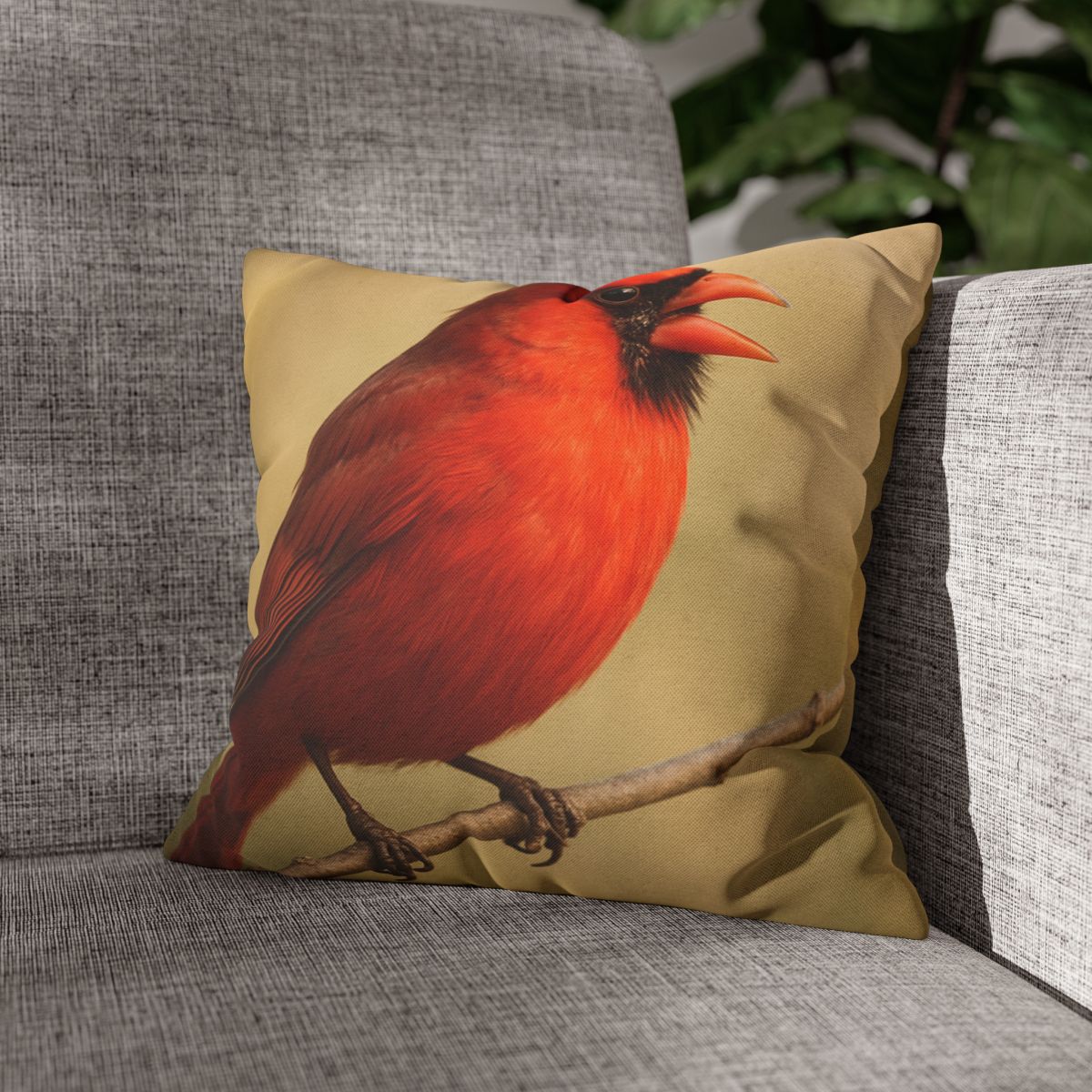 Crimson Hymn Cardinal designer print pillow cases