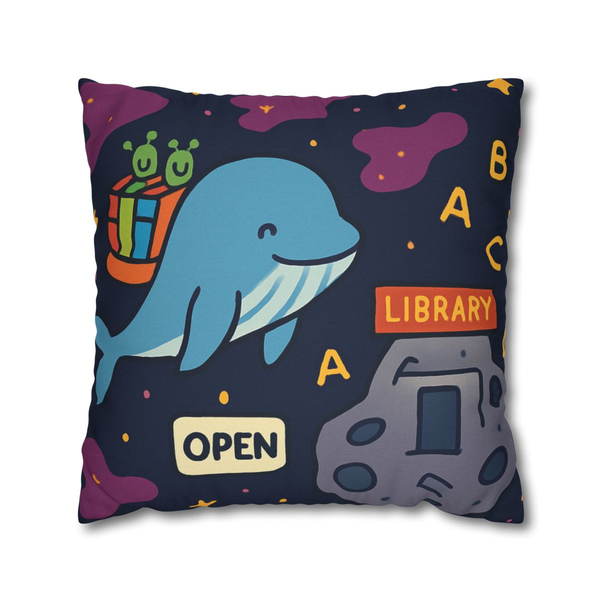 Nebula Library Whale soft cotton pillow cases