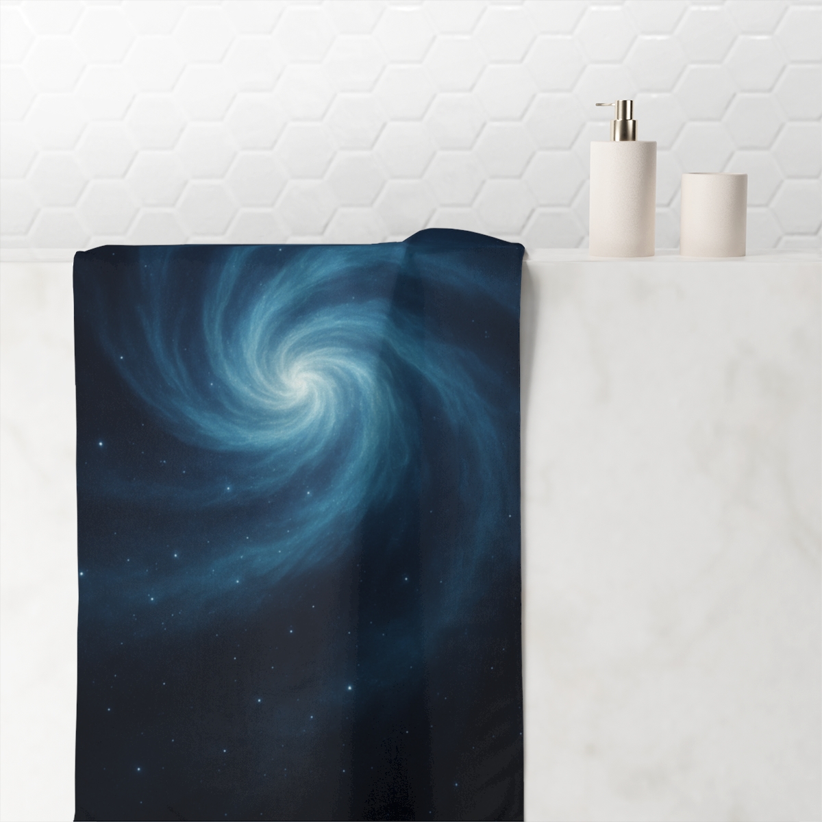 Nebula Spiral Garden custom towels