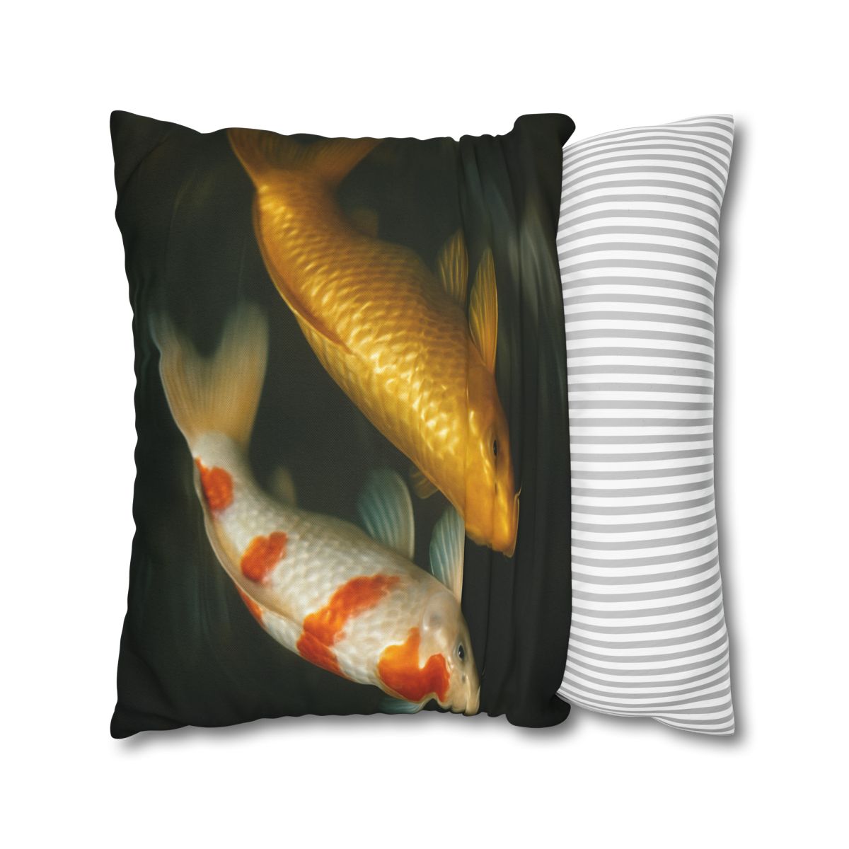 Golden Drift Koi Pair comfortable bedding pillow covers