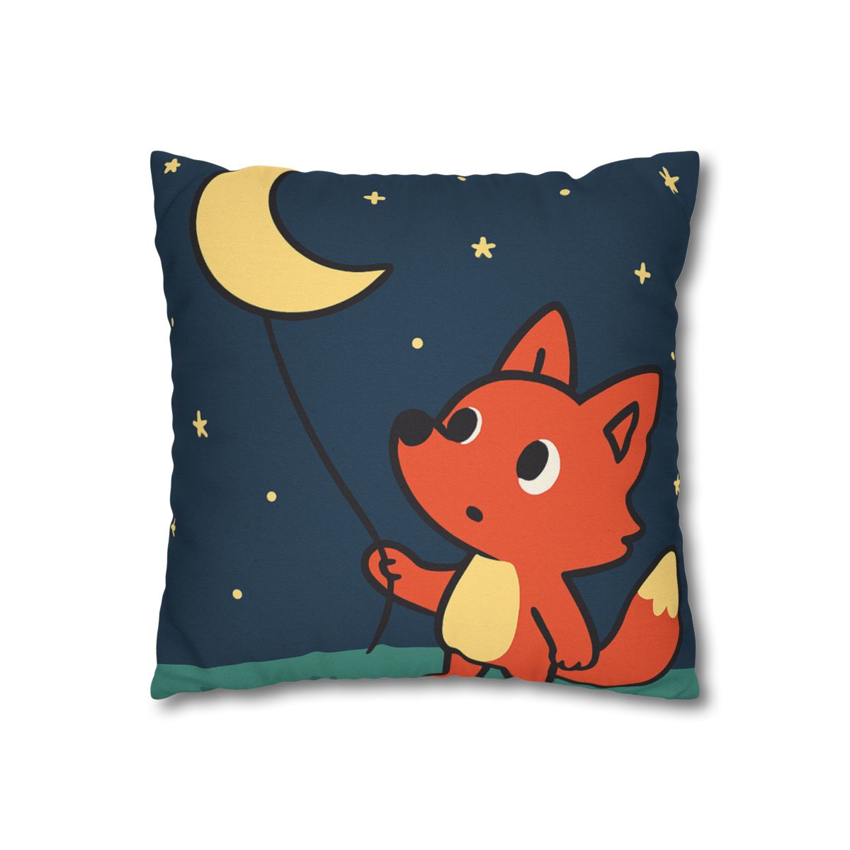 Stargazing Fox And Moon Kite unique gift pillow cases