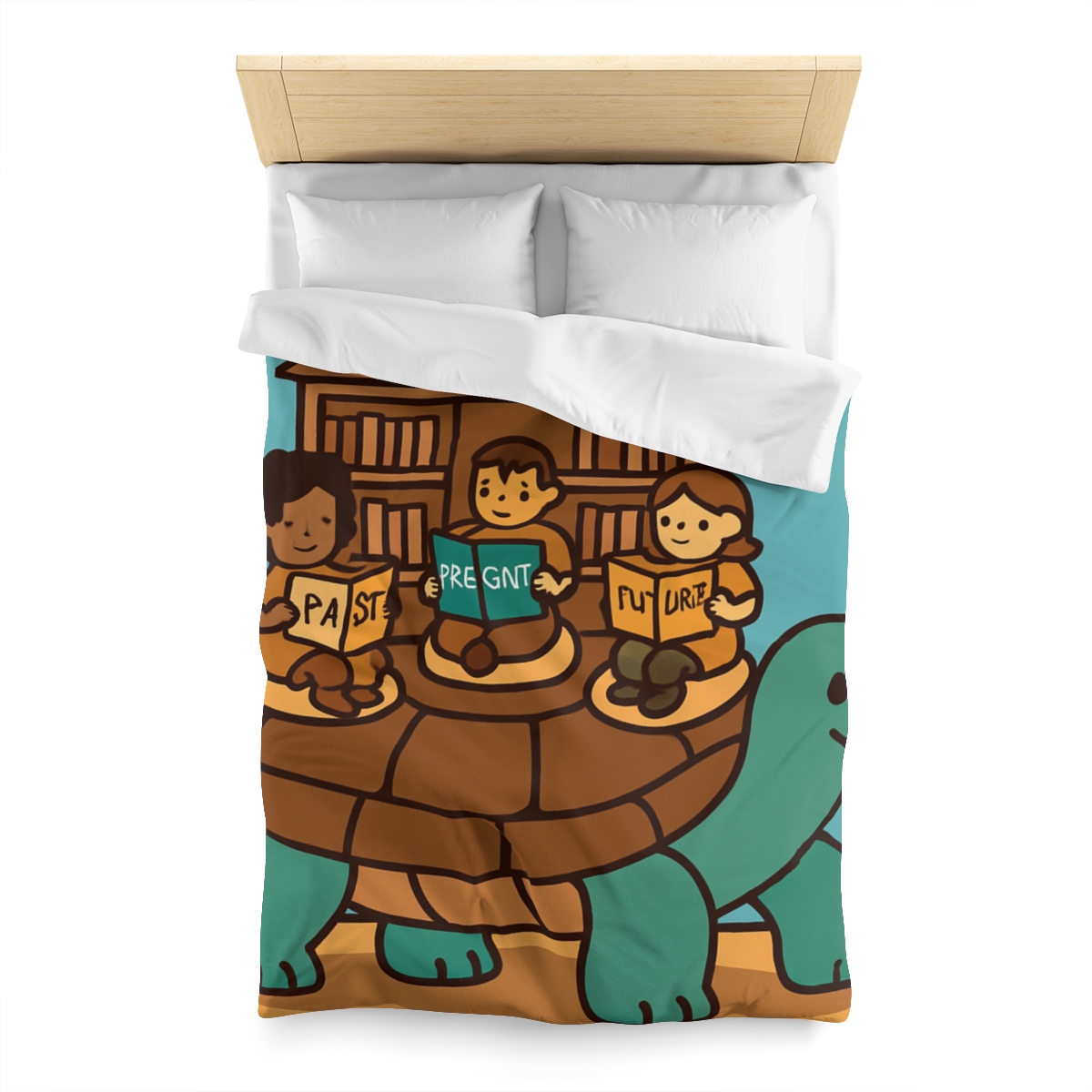 Time Traveling Turtle Library stylish duvet covers