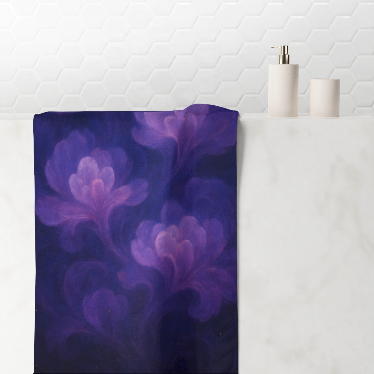 Nebula Petal Drift soft cotton towels