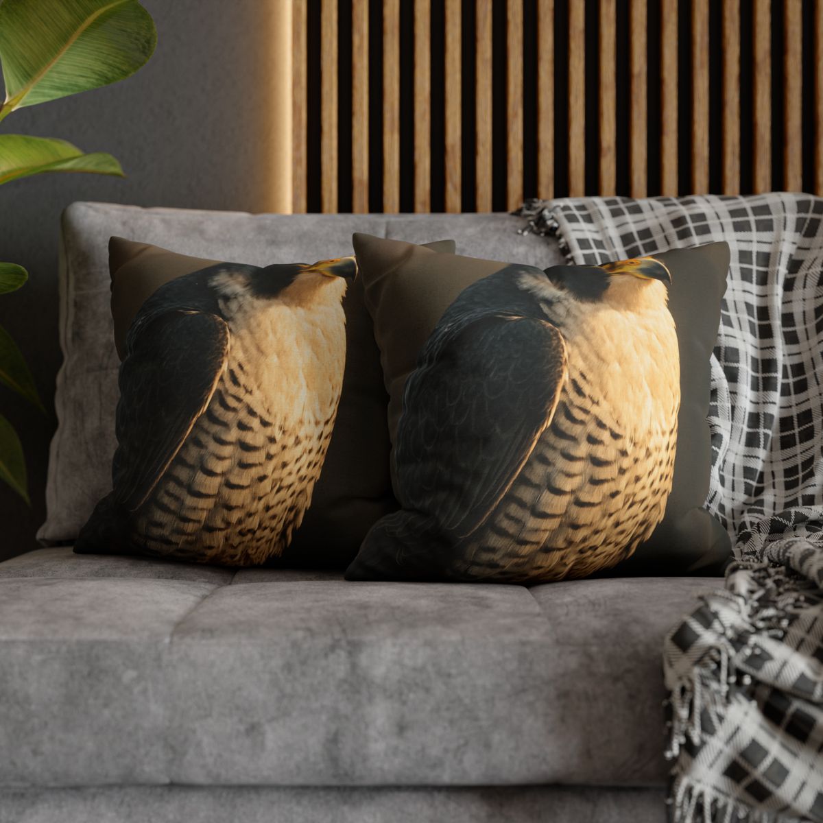 Starlit Poise Peregrine Falcon soft cotton pillow cases