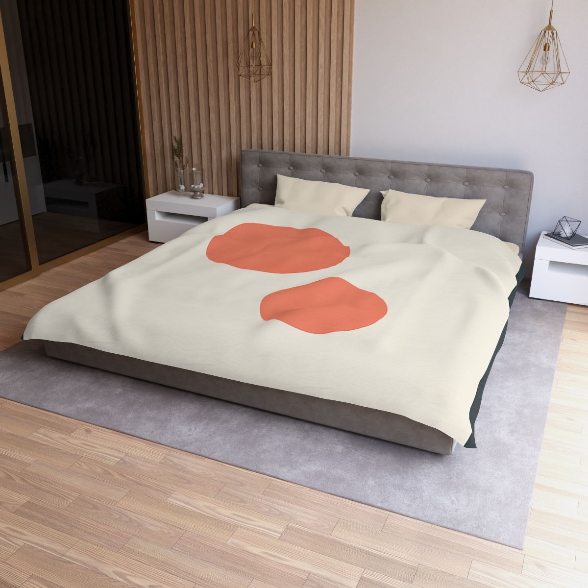 Asymmetric Frame Gap With Two Discs custom duvets