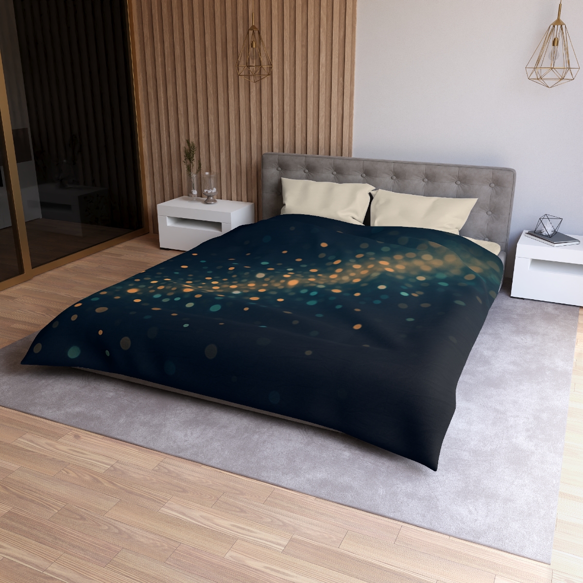 Radiant Particle Drift custom duvets