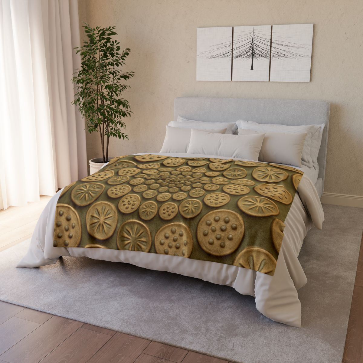 Seed Pod Micro Spiral Array warm winter blankets