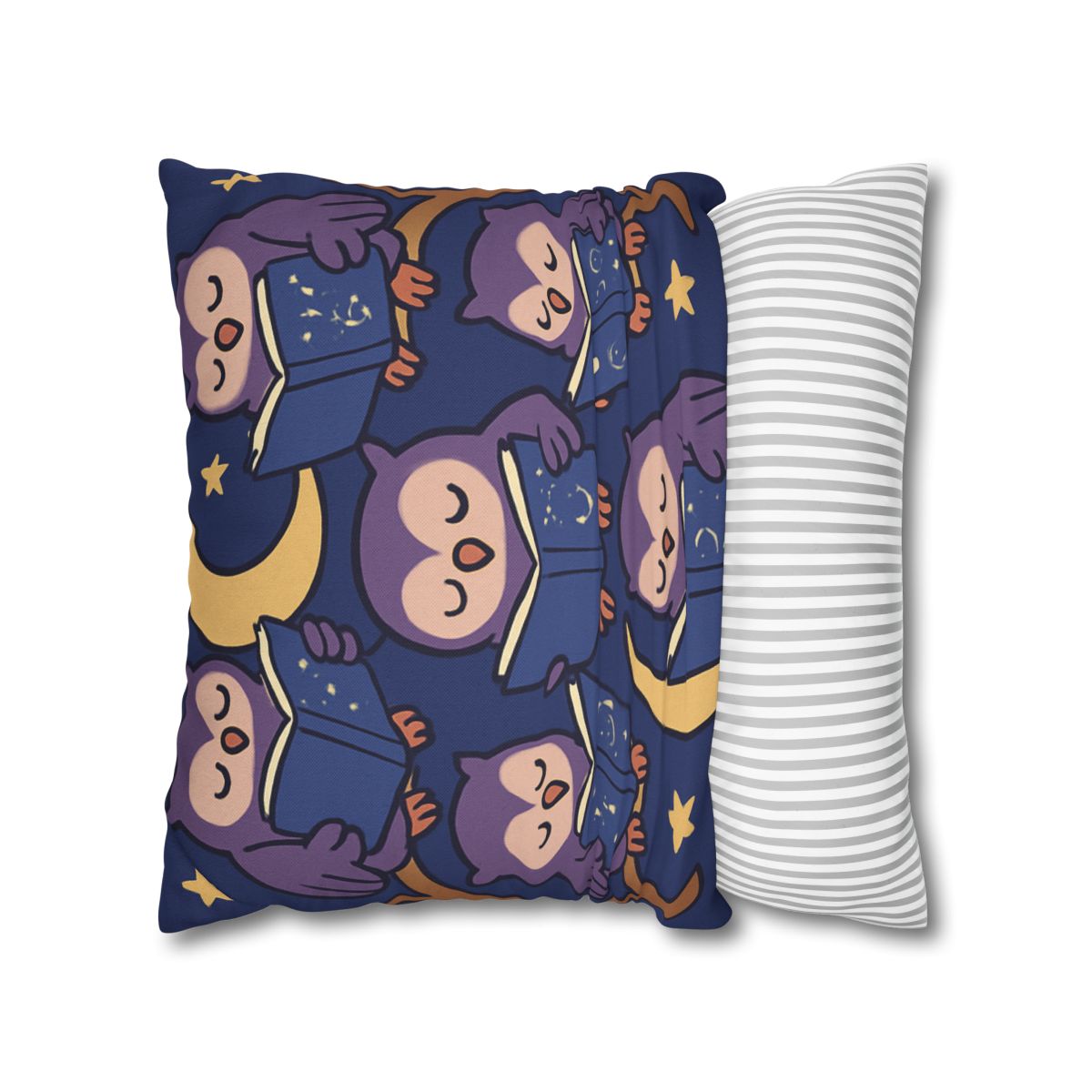 Moonlight Library Of Wise Owls comfortable bedding pillow covers