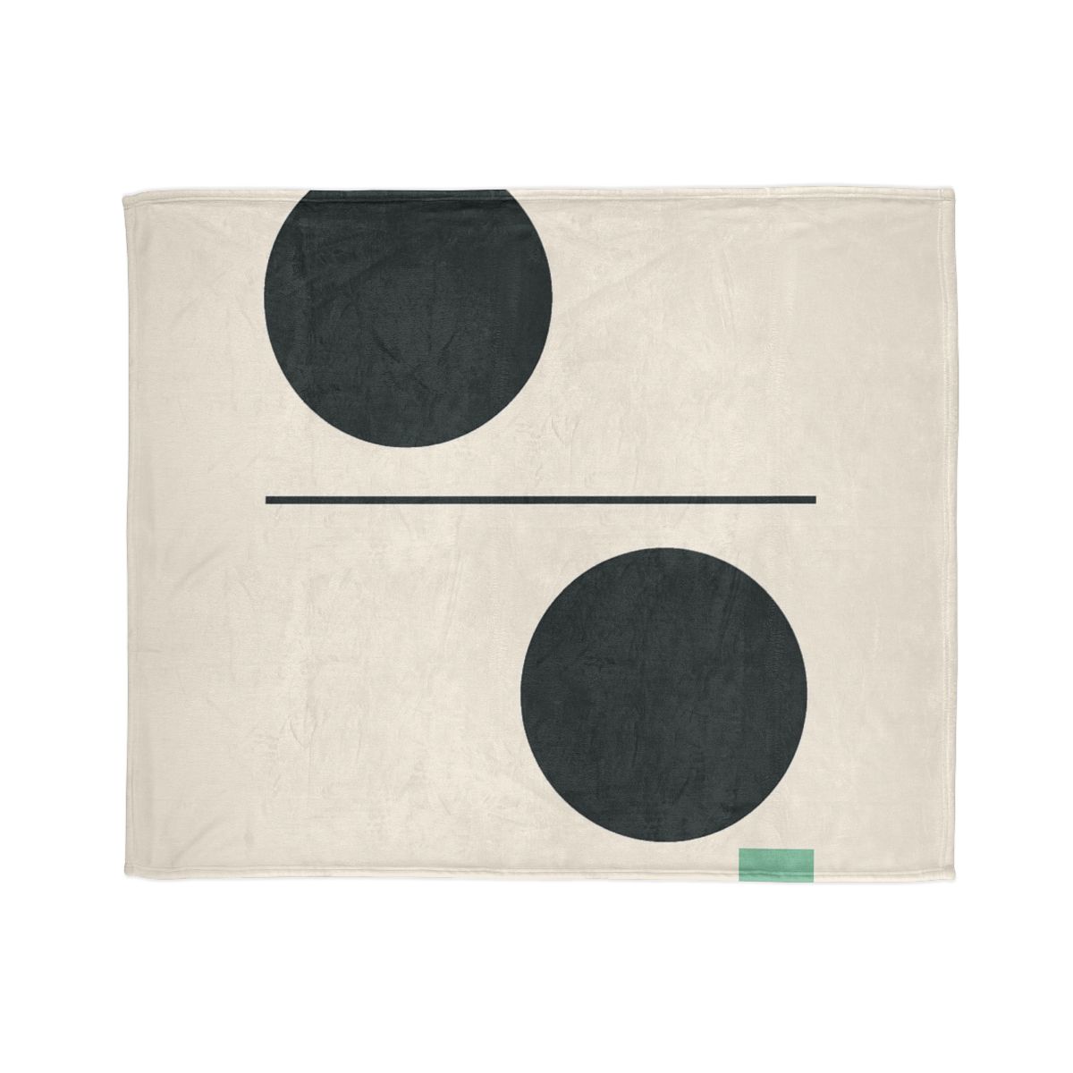 Offset Circle Bar Pairing soft fleece blankets