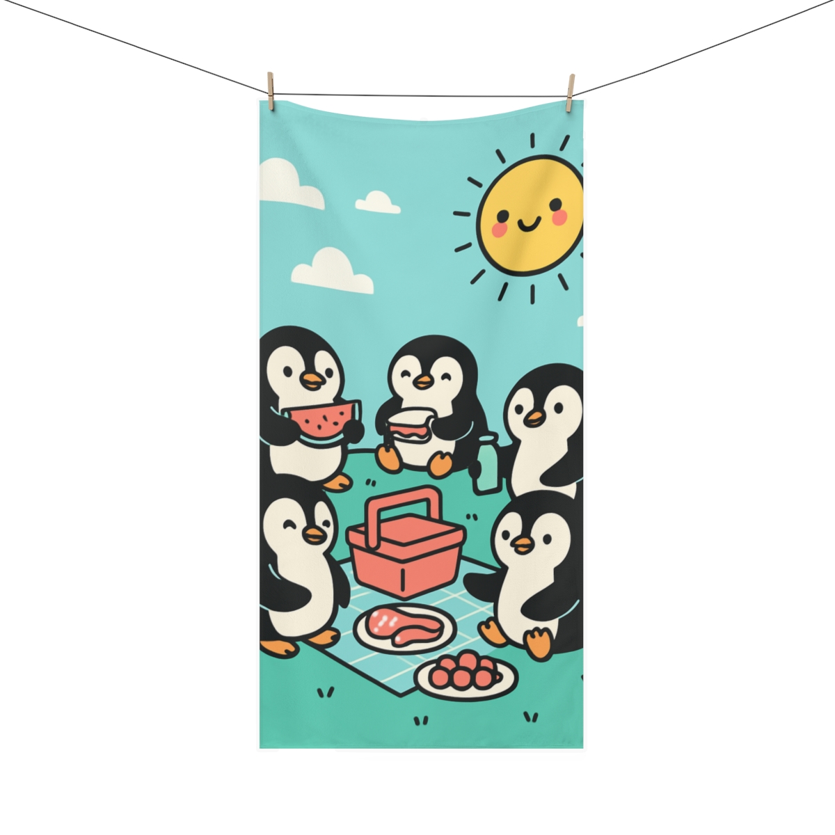 Planet Picnic Penguins decorative home towelscustom towels