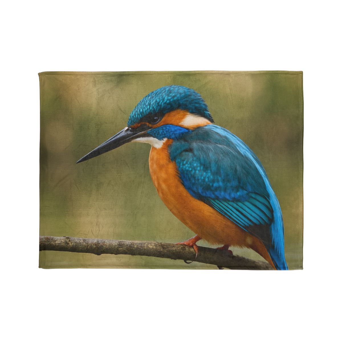 Crystal Dive Common Kingfisher personalized cozy blankets