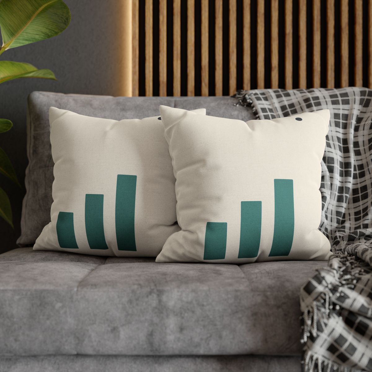 Sloping Trio With Distant Dot designer print pillow cases