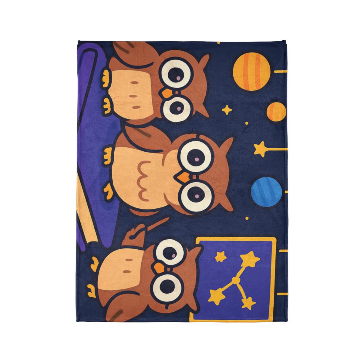 Galaxy Library Of The Wise Owls warm winter blankets