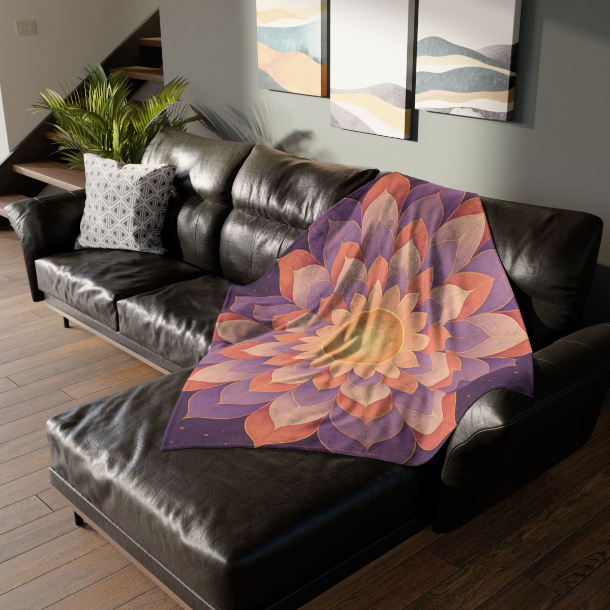 Petal Halo Mandala Drift decorative home blankets