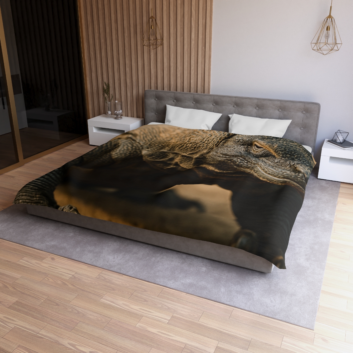 Ancient Sentinel Komodo Dragon unique patterned duvets