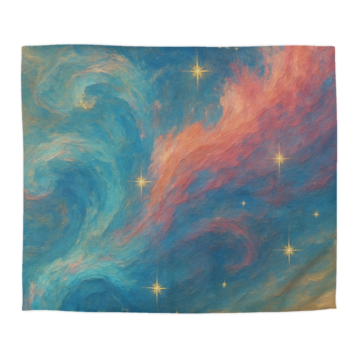 Chromatic Nebula Tidal Bloom stylish duvet covers