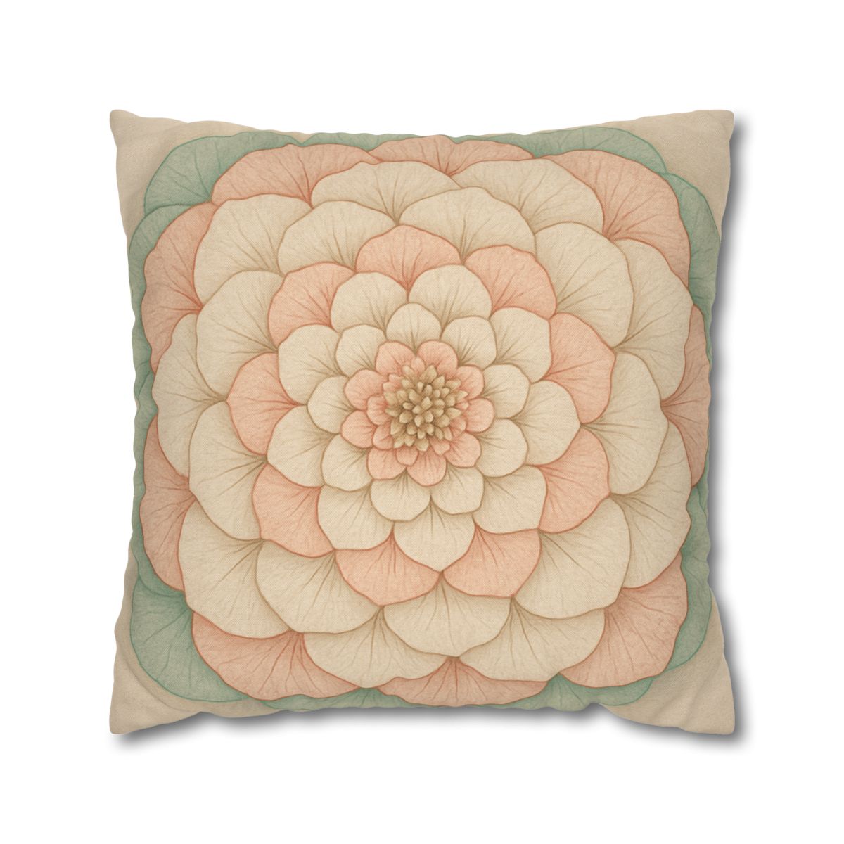 Petal Concentric Echoes soft cotton pillow cases