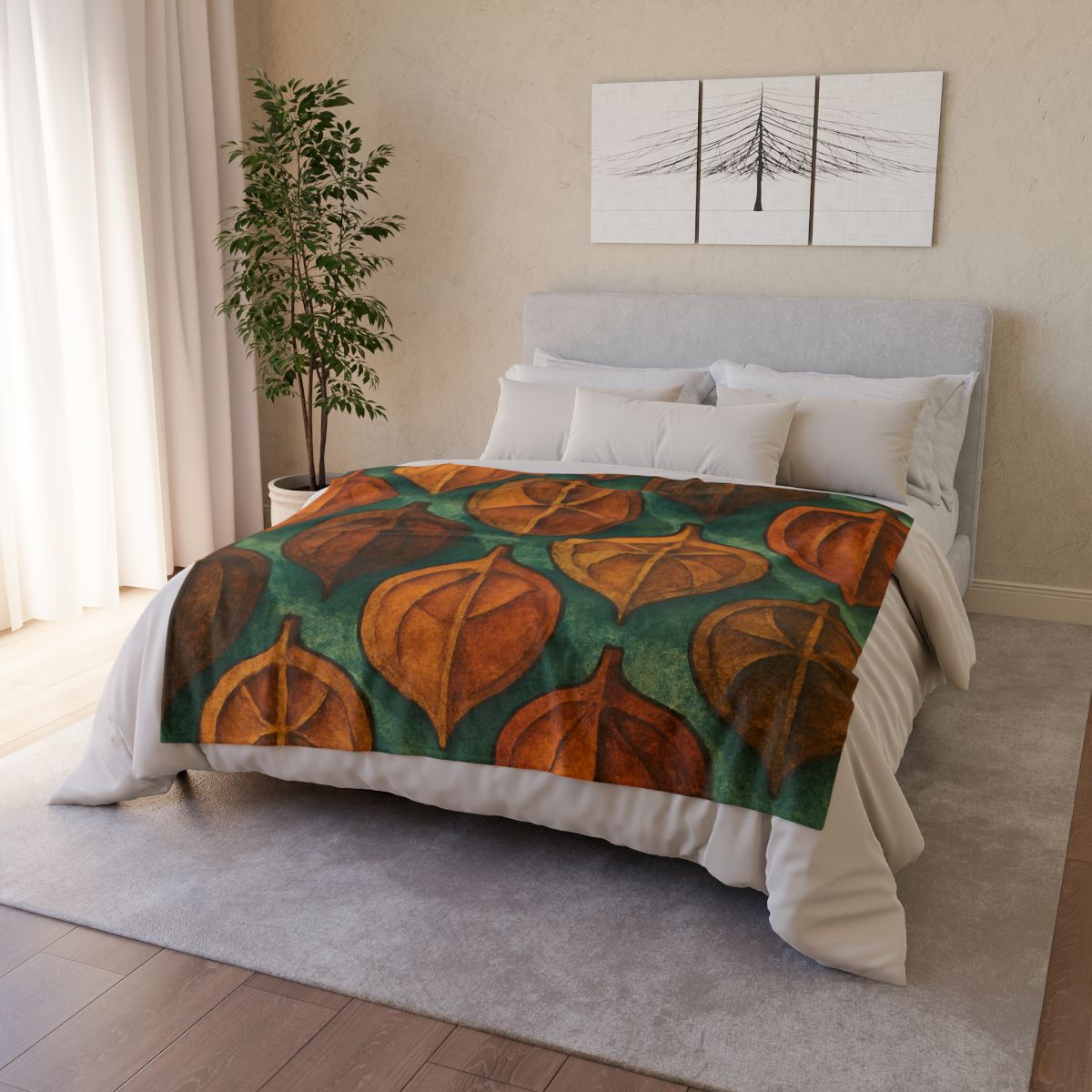 Seed Pod Cluster Mosaic custom blankets
