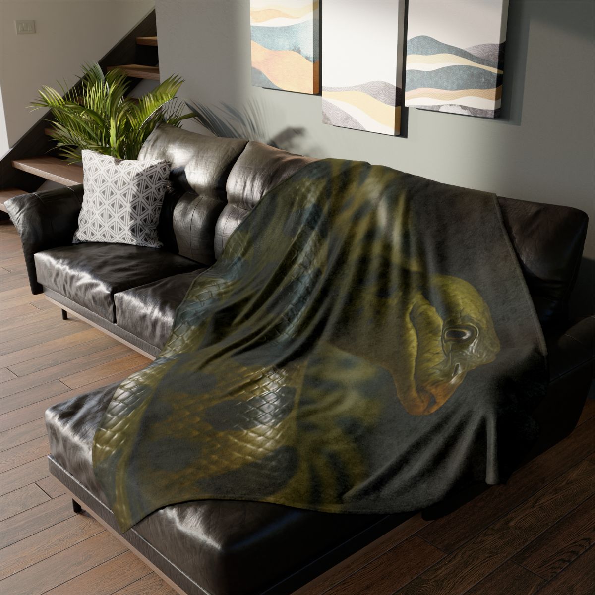 Silent Coil Green Anaconda personalized cozy blankets