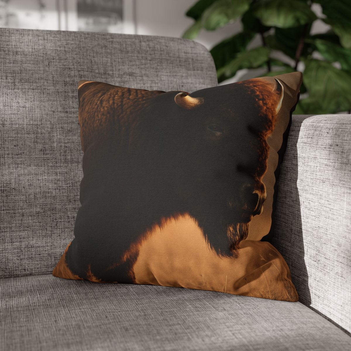 Prairie Thunder Bison soft cotton pillow cases