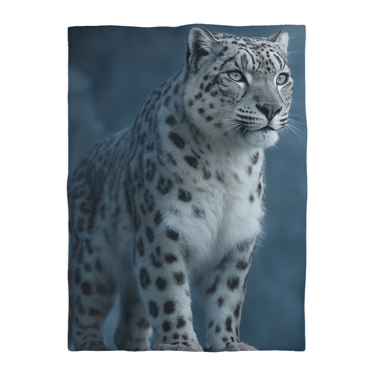 Cloud Cliff Snow Leopard designer printed duvets