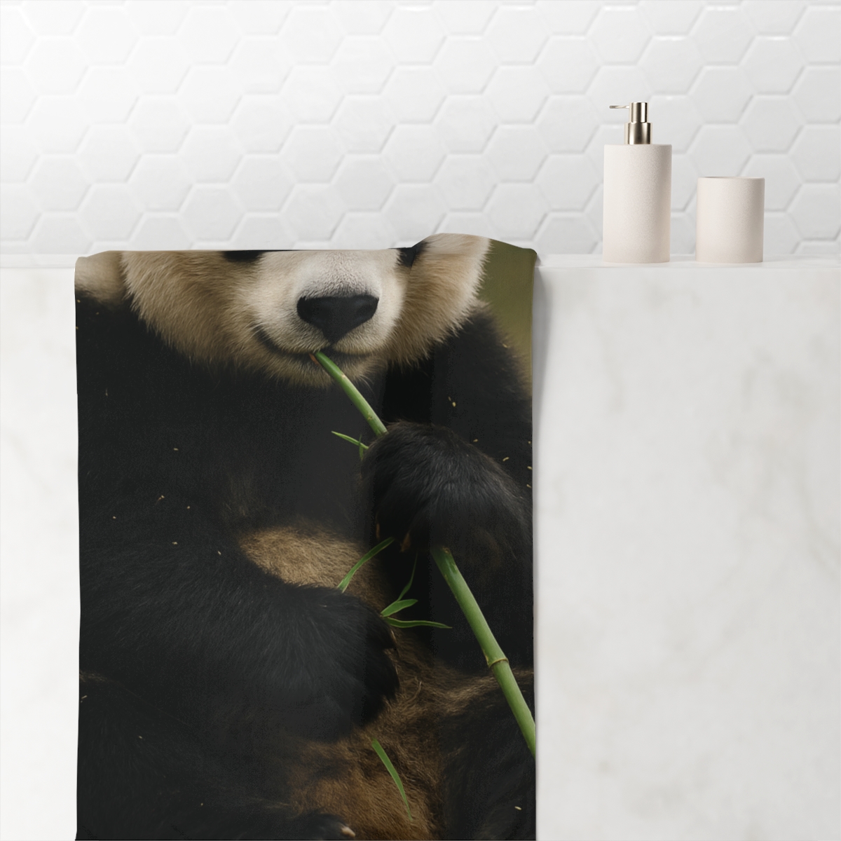 Bamboo Dreamer Giant Panda designer printed towels