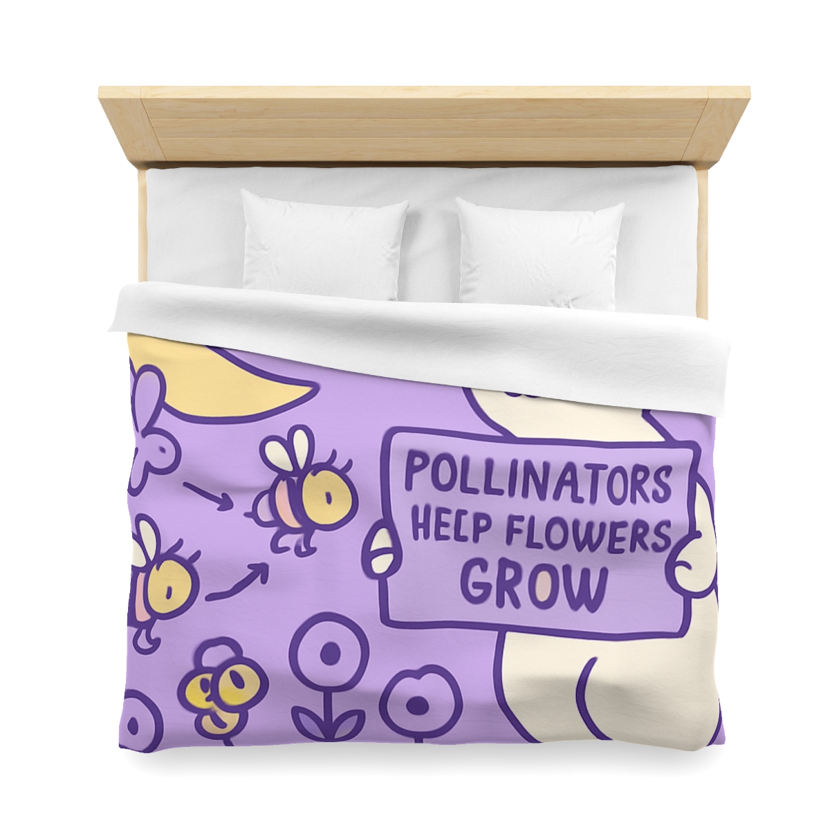 Moon Garden Pollinator Parade warm winter duvets