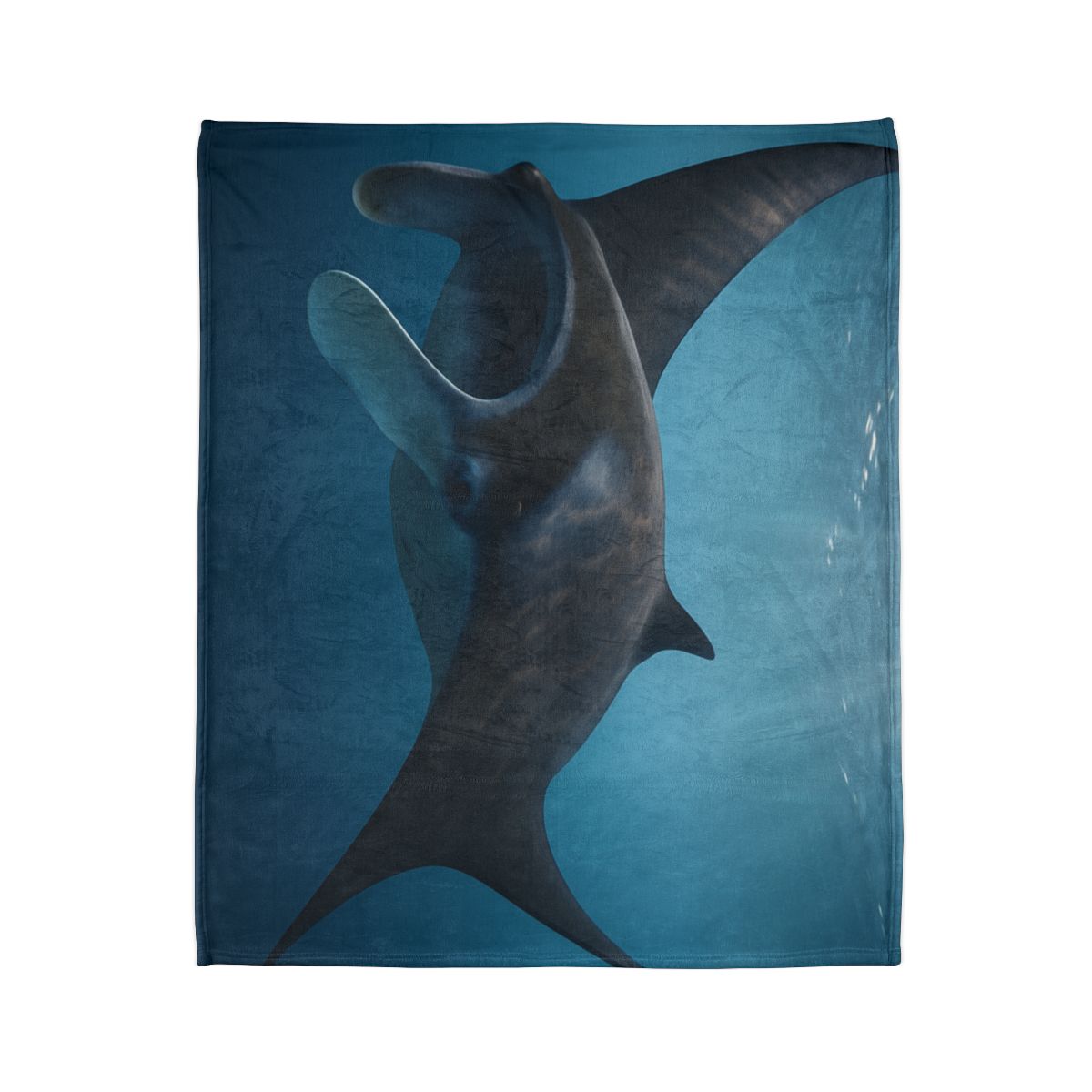 Sunlit Drift Manta Ray stylish throw blankets