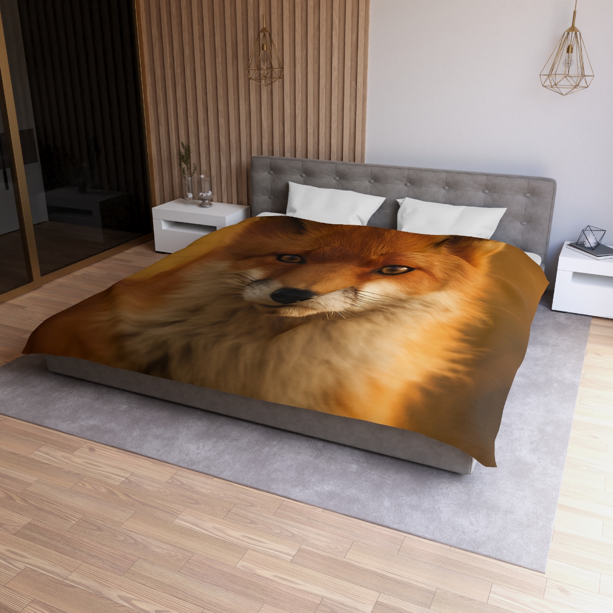 Crimson Whisper Red Fox warm winter duvets