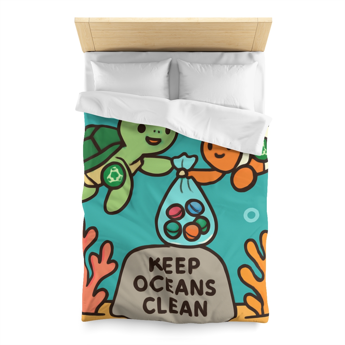 Coral Reef Cleanup Crew warm winter duvets