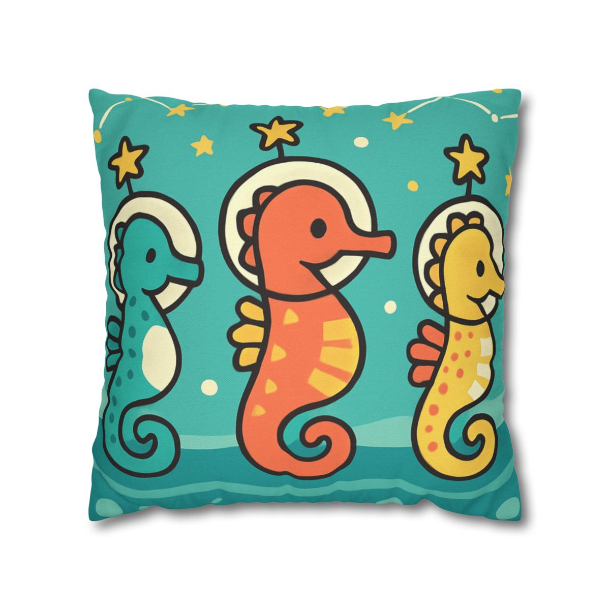 Starship Seahorse Parade soft cotton pillow cases