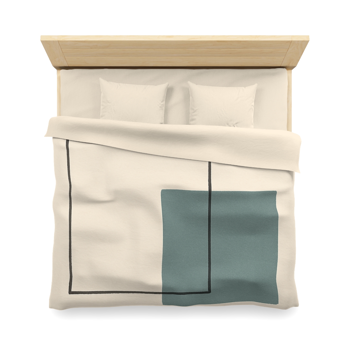 Open Frame With Quiet Spill designer printed duvets