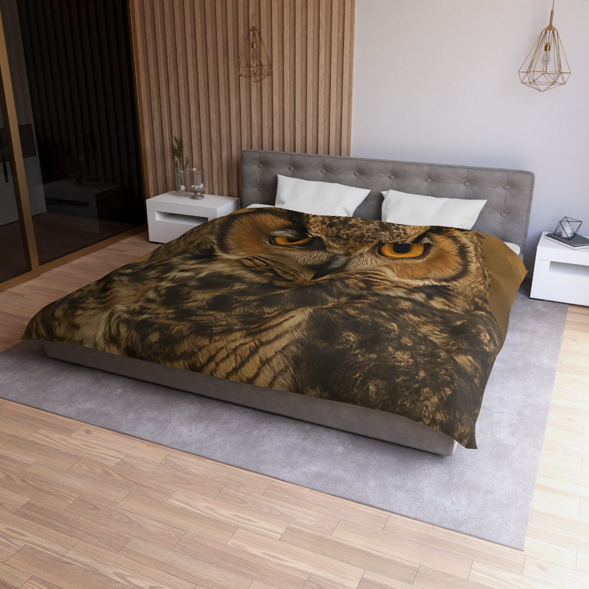 Amber Vigil Great Horned Owl soft comforter duvets