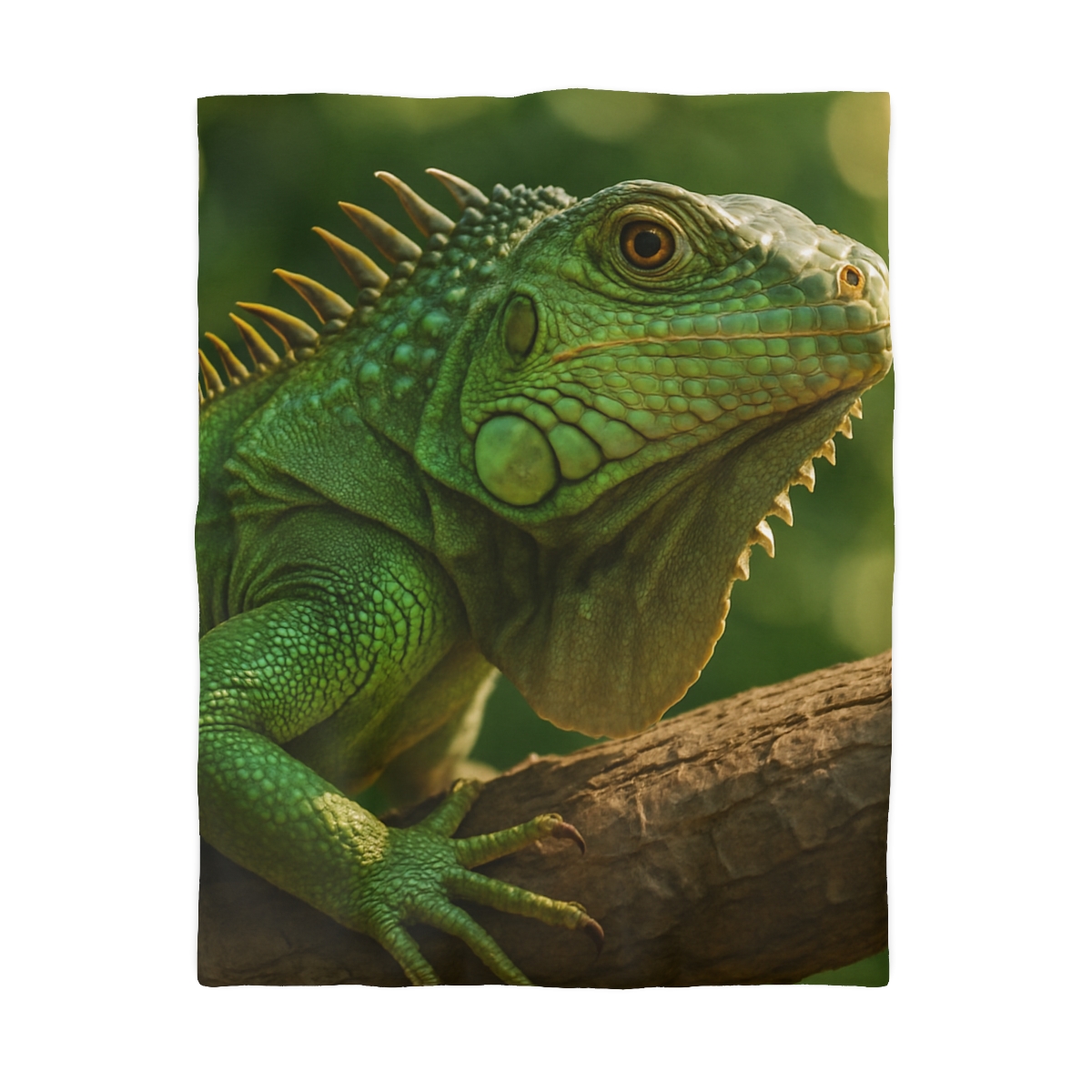 Sun Dappled Green Iguana personalized bedding duvets