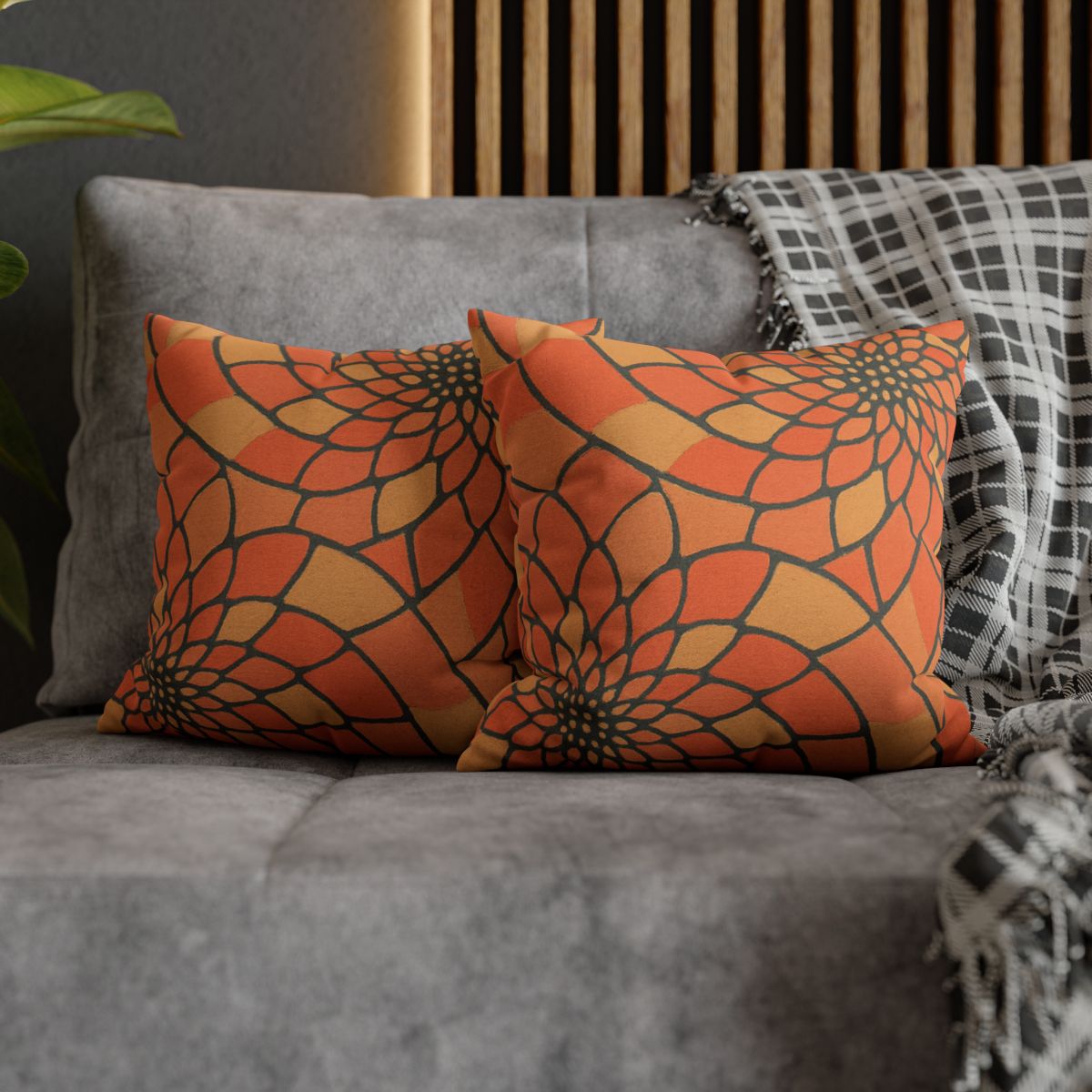 Petal Spiral Matrix designer print pillow cases