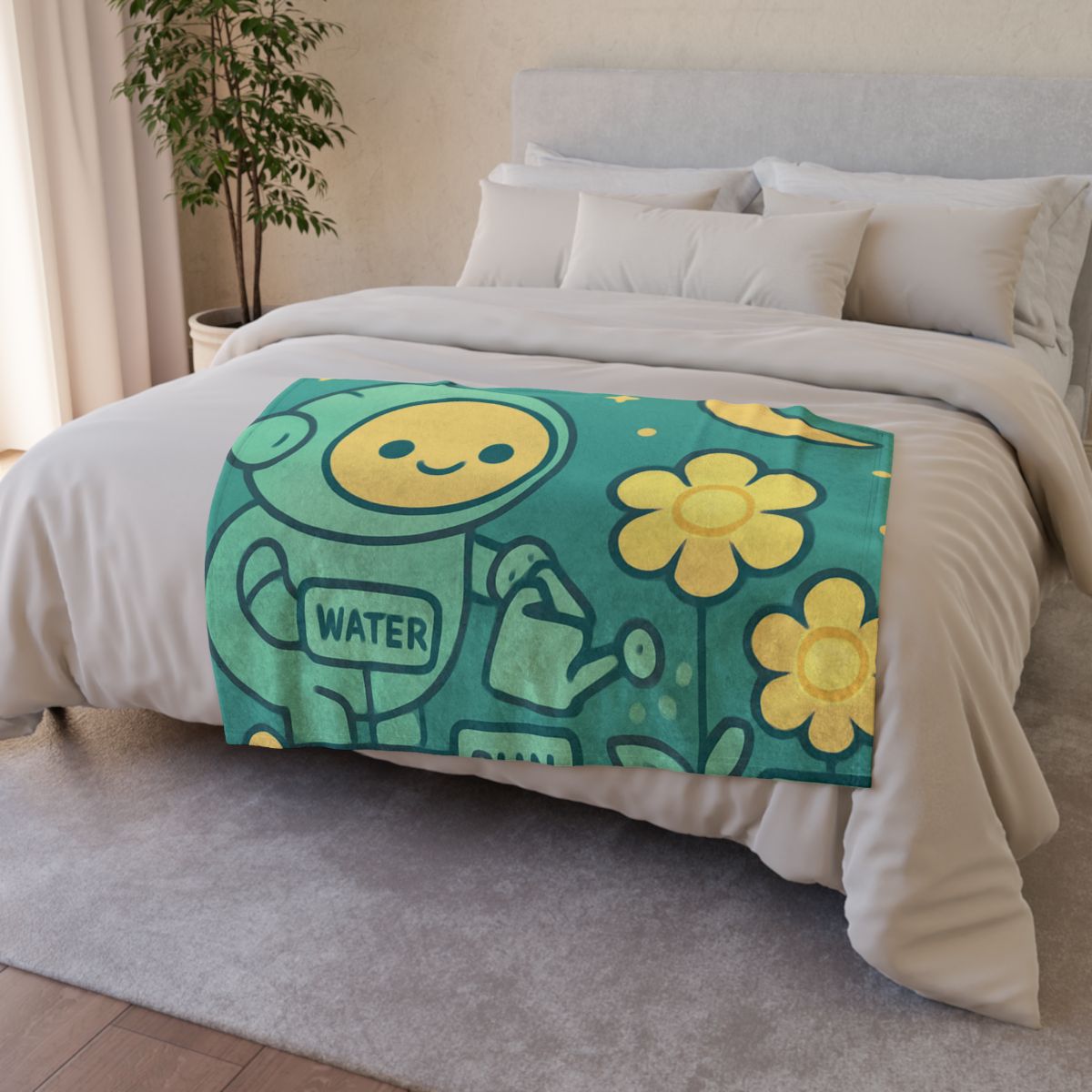 Robot Gardener And The Moonflower Patch warm winter blankets