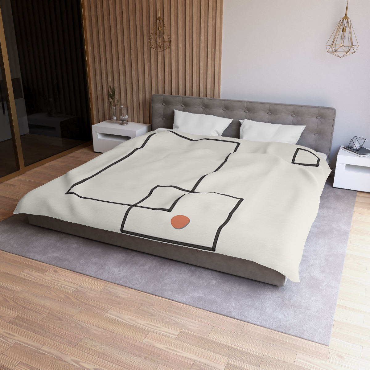 Offset Frame And Quiet Arc unique patterned duvets