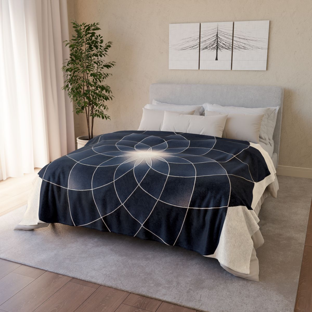 Petal Eclipse Rosette stylish throw blankets
