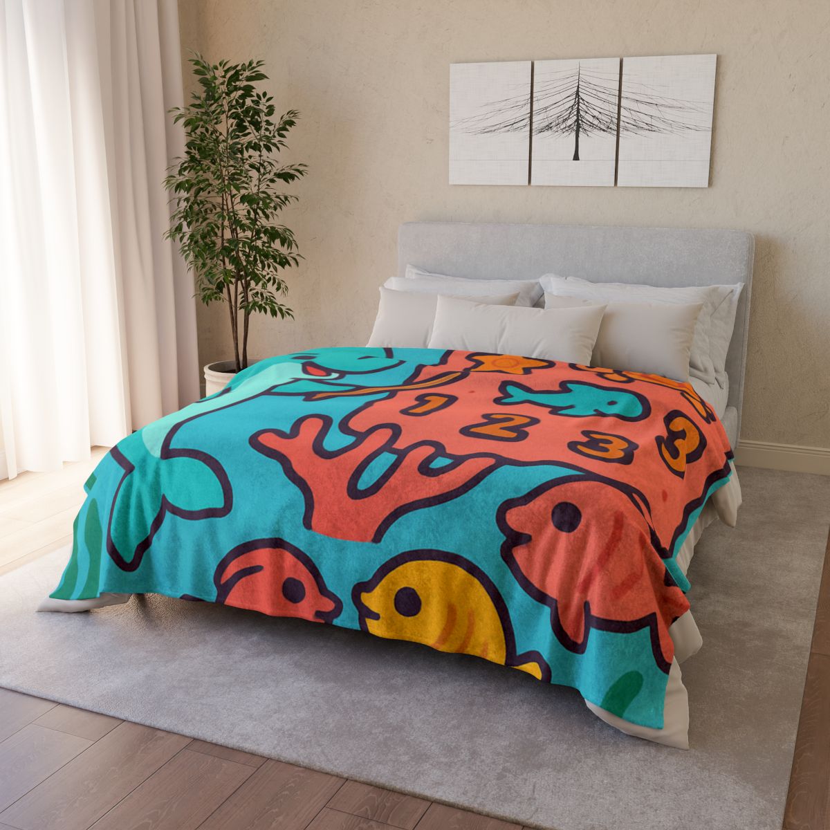 Cosmic Coral Reef Classroom unique gift blanketscustom blankets