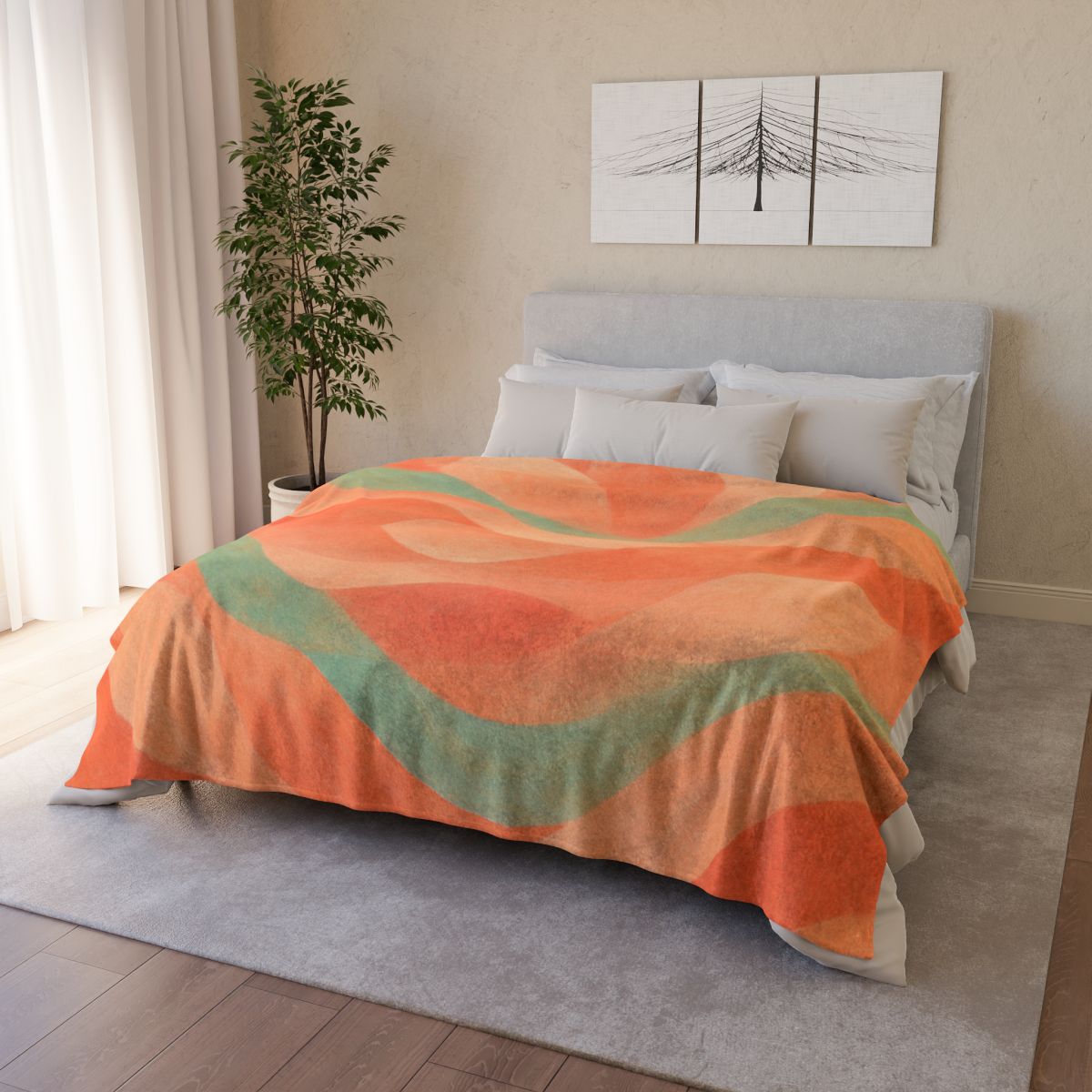 Petal Ripple Dynamics trendy patterned blankets