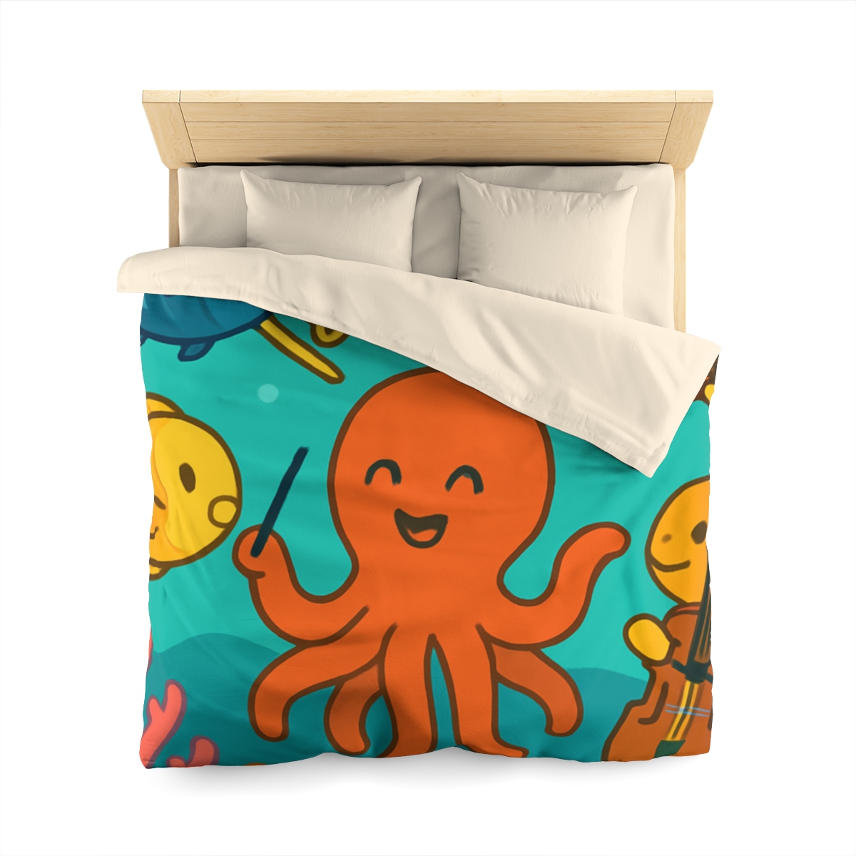 Coral Reef Orchestra designer printed duvets