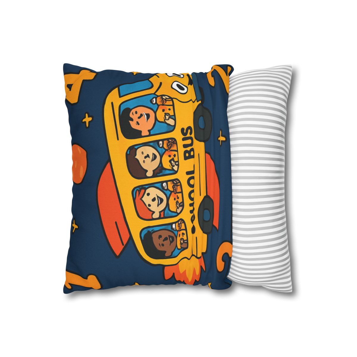 Rocket School Bus To Planet Math stylish decorative pillowcases