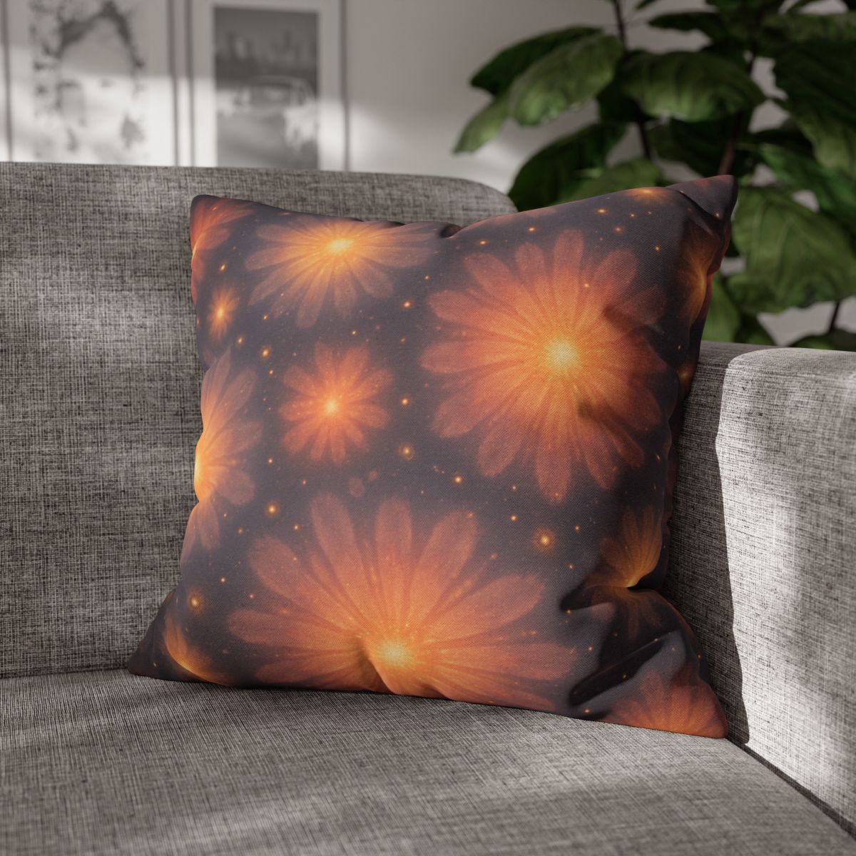 Photon Blossom Field designer print pillow cases