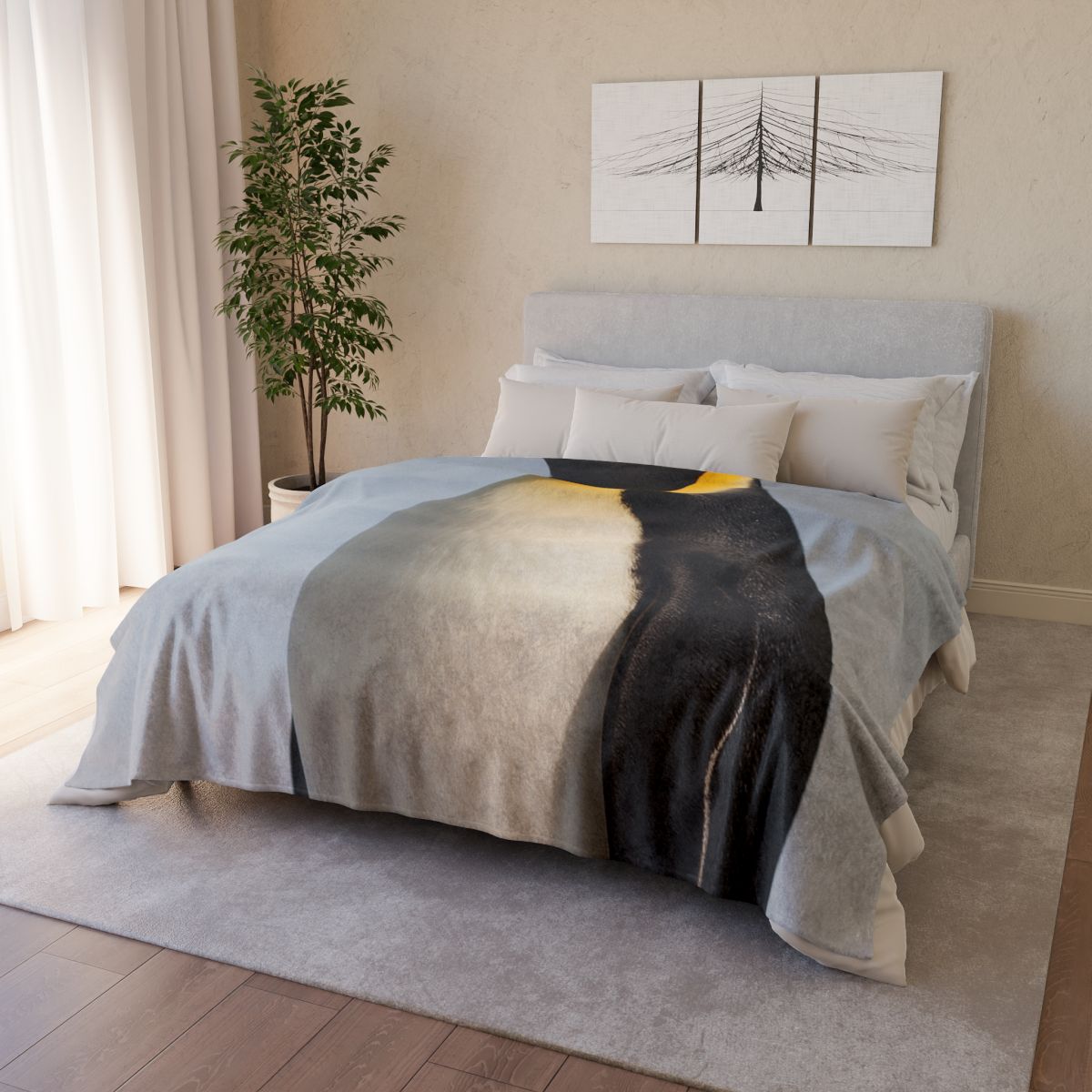 Aurora Drift Emperor Penguin unique gift blankets